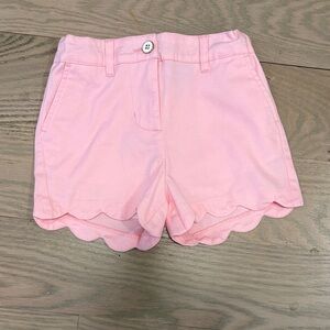 Elegant Pink Scalloped Hem girls Shorts